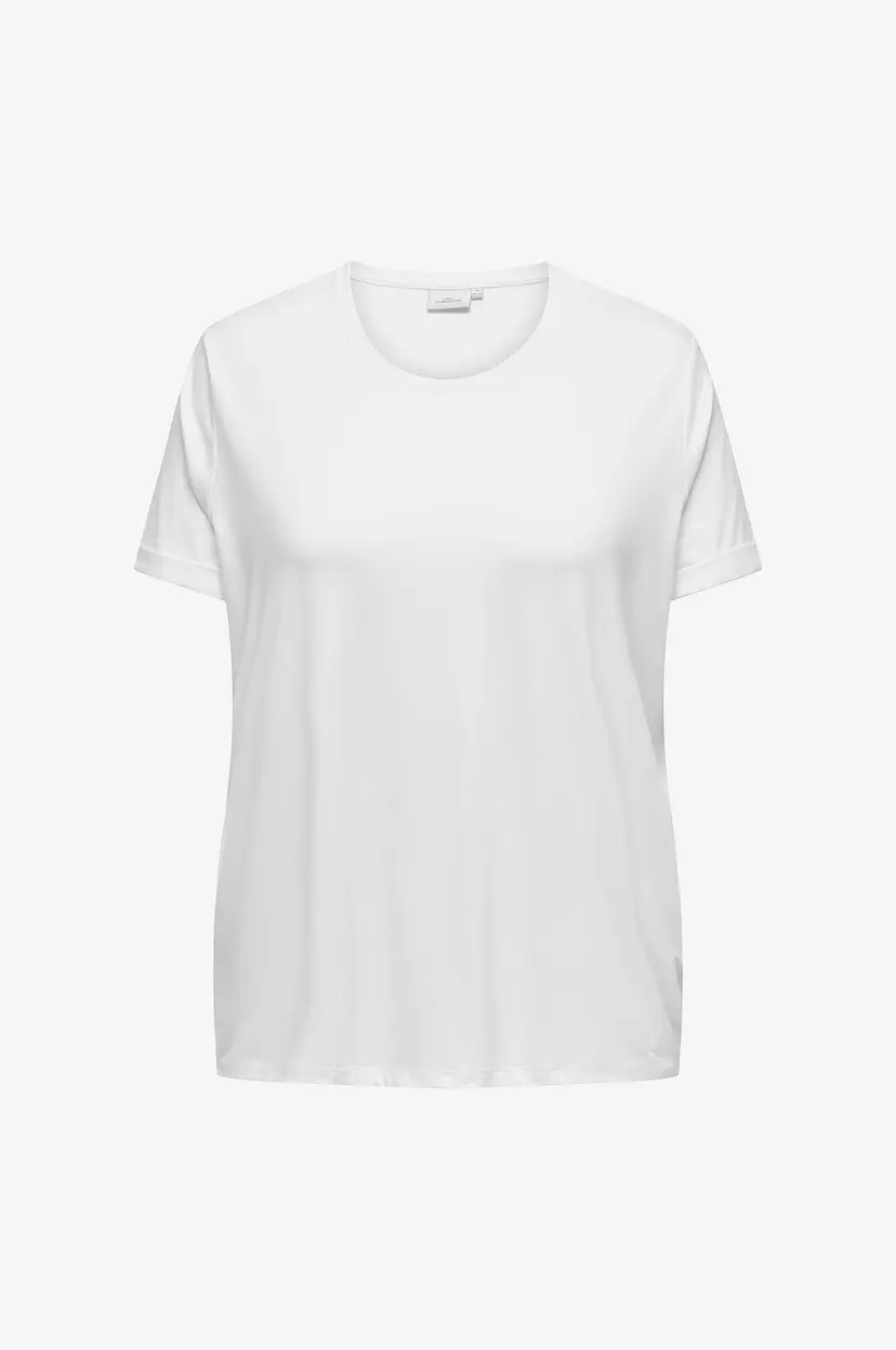 Only Carmakoma Topp carMoster S/S Fold UP Top Jrs - Hvit