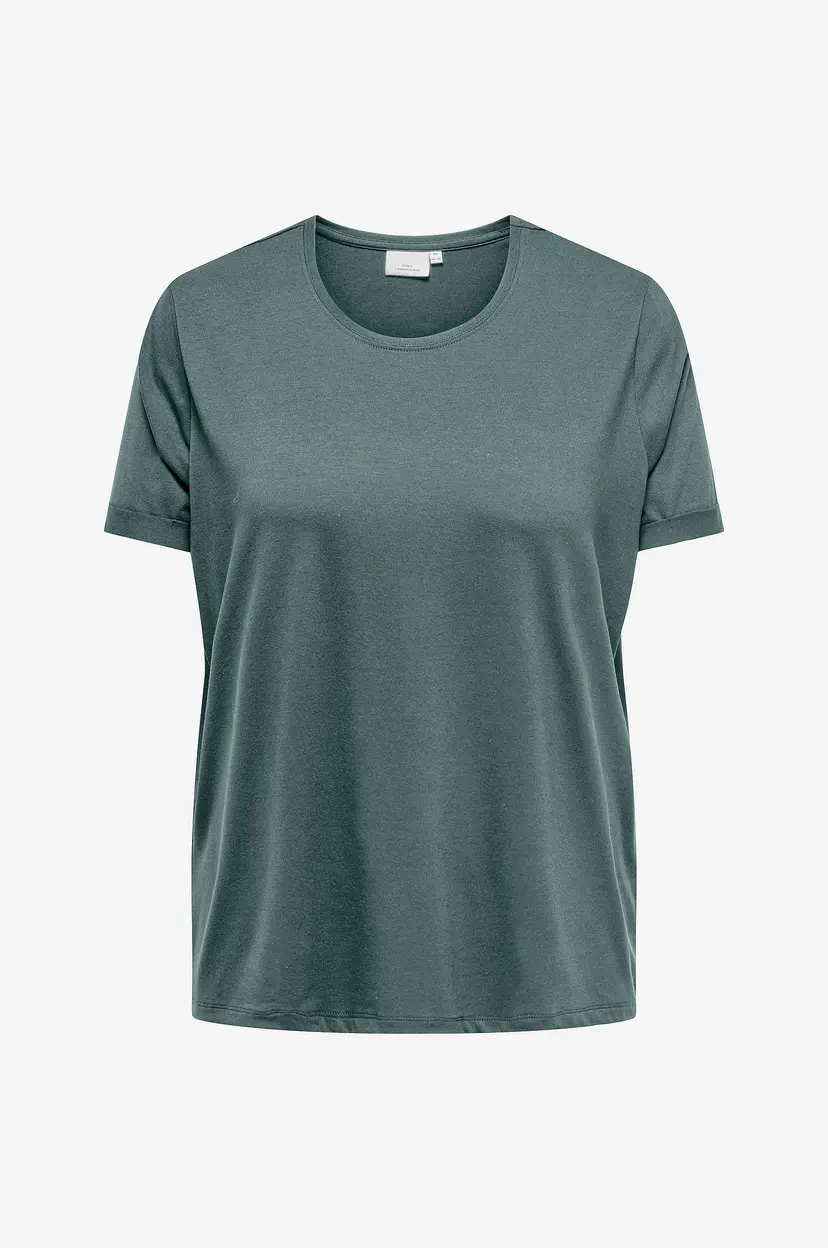 Only Carmakoma Topp carMoster S/S Fold UP Top Jrs - Grønn