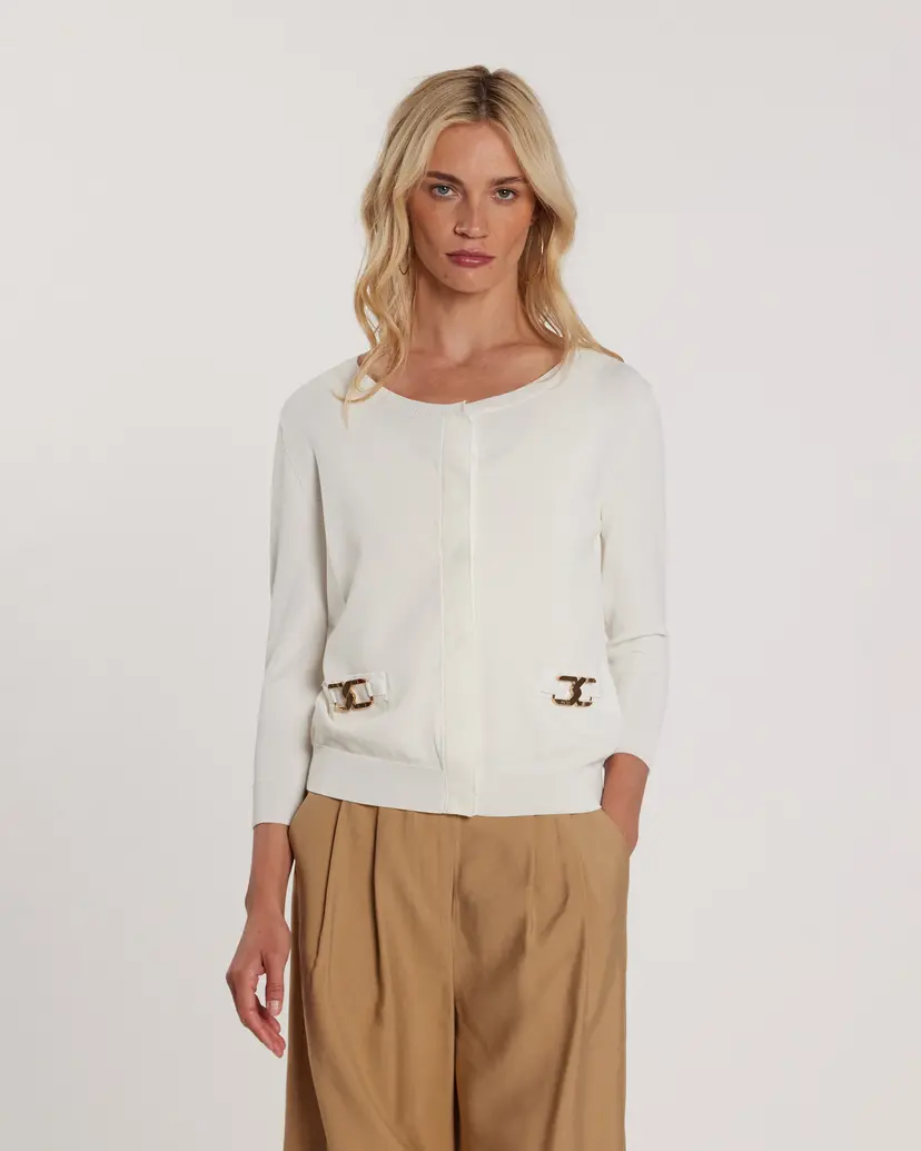Relish Relish Basinger White Knitted coat