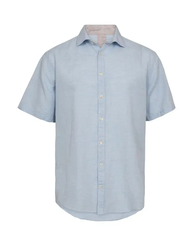 Gino Marcello Linen blend shirt s/s modern fit