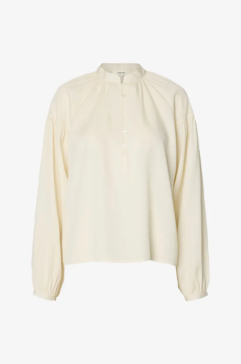Selected Women Bluse Slwdonna Ls Shirt - Hvit