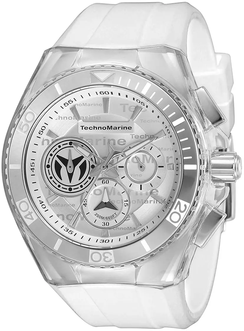 Technomarine Technomarine Herreklokke TM-118120 Sølvfarget/Gummi Ø46.65 mm