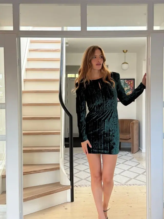 Kayani Nomie Velvet Mini Dress