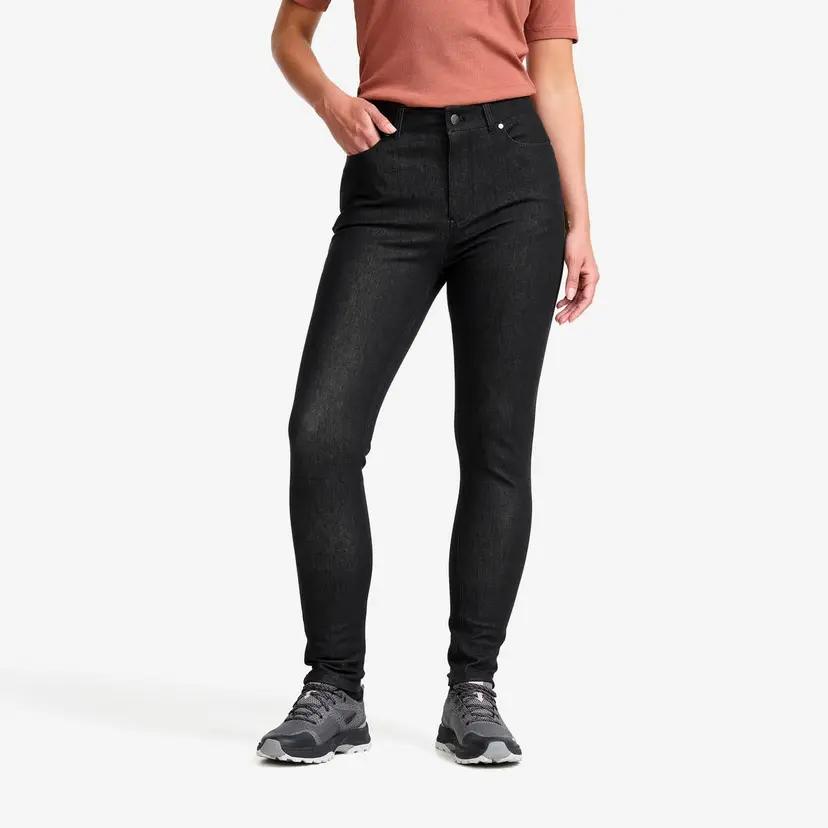 RevolutionRace Valley High-waist Stretch Jeans Dame Denim Black