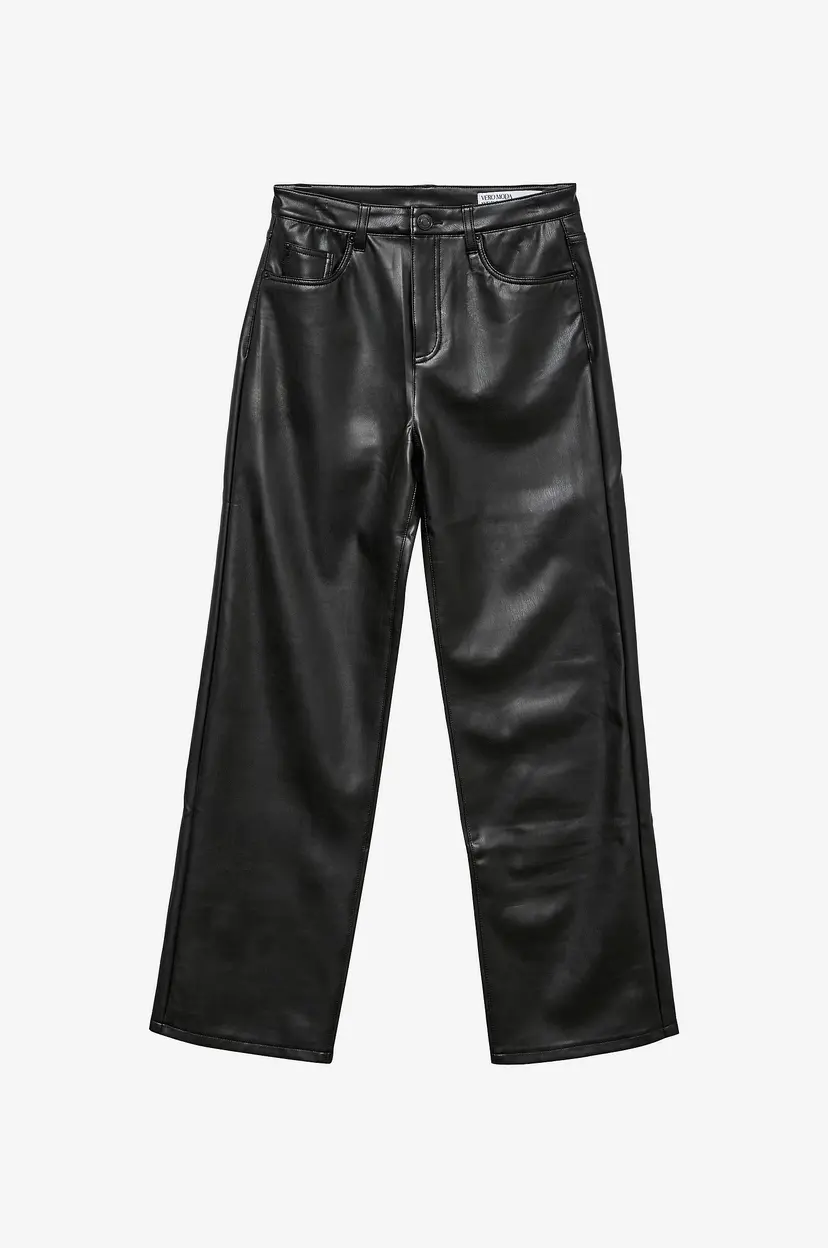 Vero Moda Bukser vmTessa HR Wide PL Pants - Svart