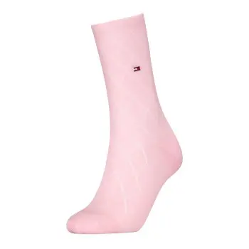 Tommy Hilfiger Tommy Hlfiger Women Premium Argyle Socks Strømper Lysrosa Str 35/38 Dame