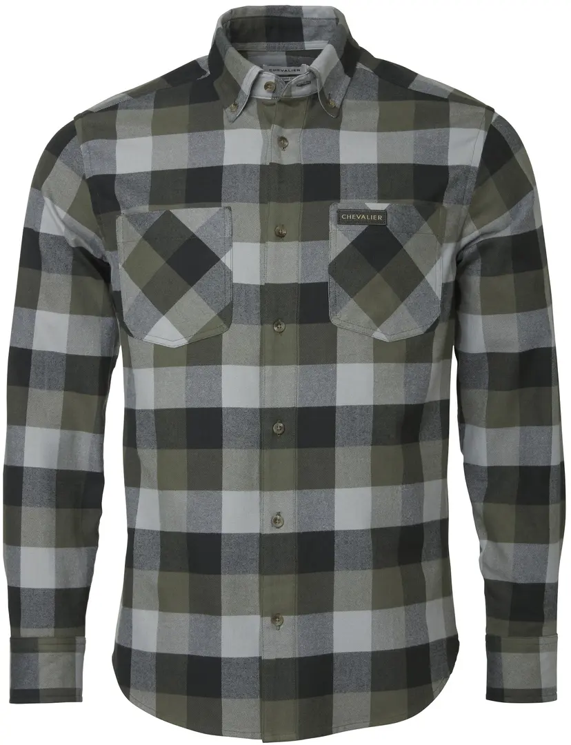 Chevalier Chevalier Willow Flannel Shirt Men Green Checked