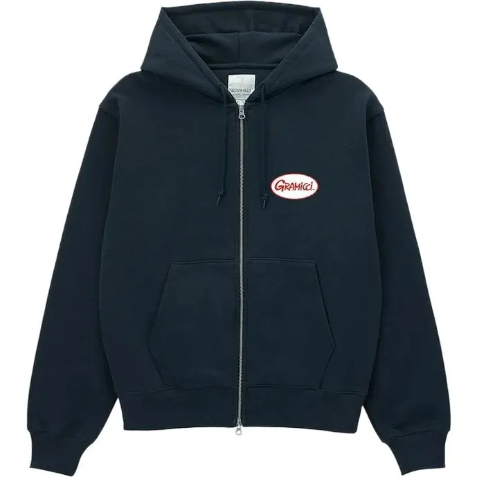 Gramicci Gramicci Oval Patch Zip Hooded Sweatshirt Vintage Black