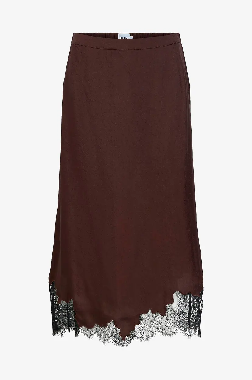 Object Collectors Item Skjørt objDalme MW Long Lace Skirt E AW FA - Brun