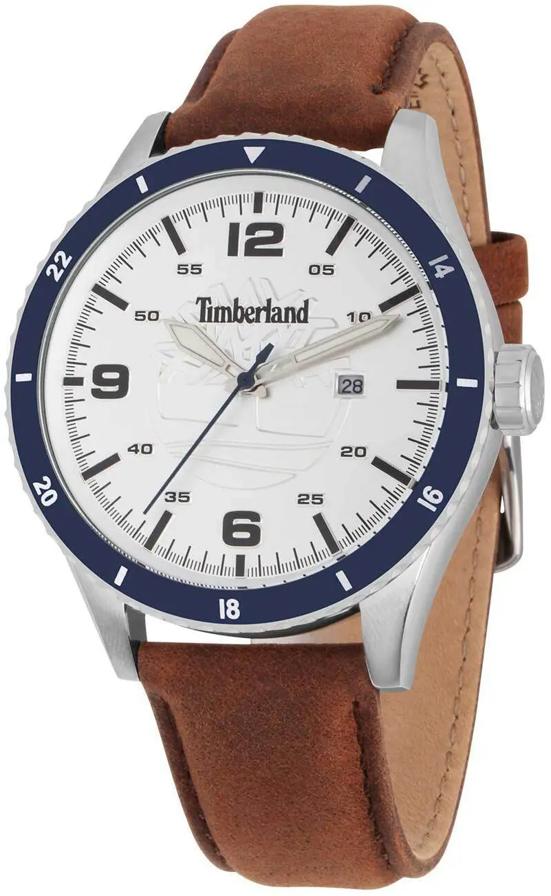 Timberland Timberland Herreklokke TDWGB0010501 Ashmont Hvit/Lær Ø46 mm