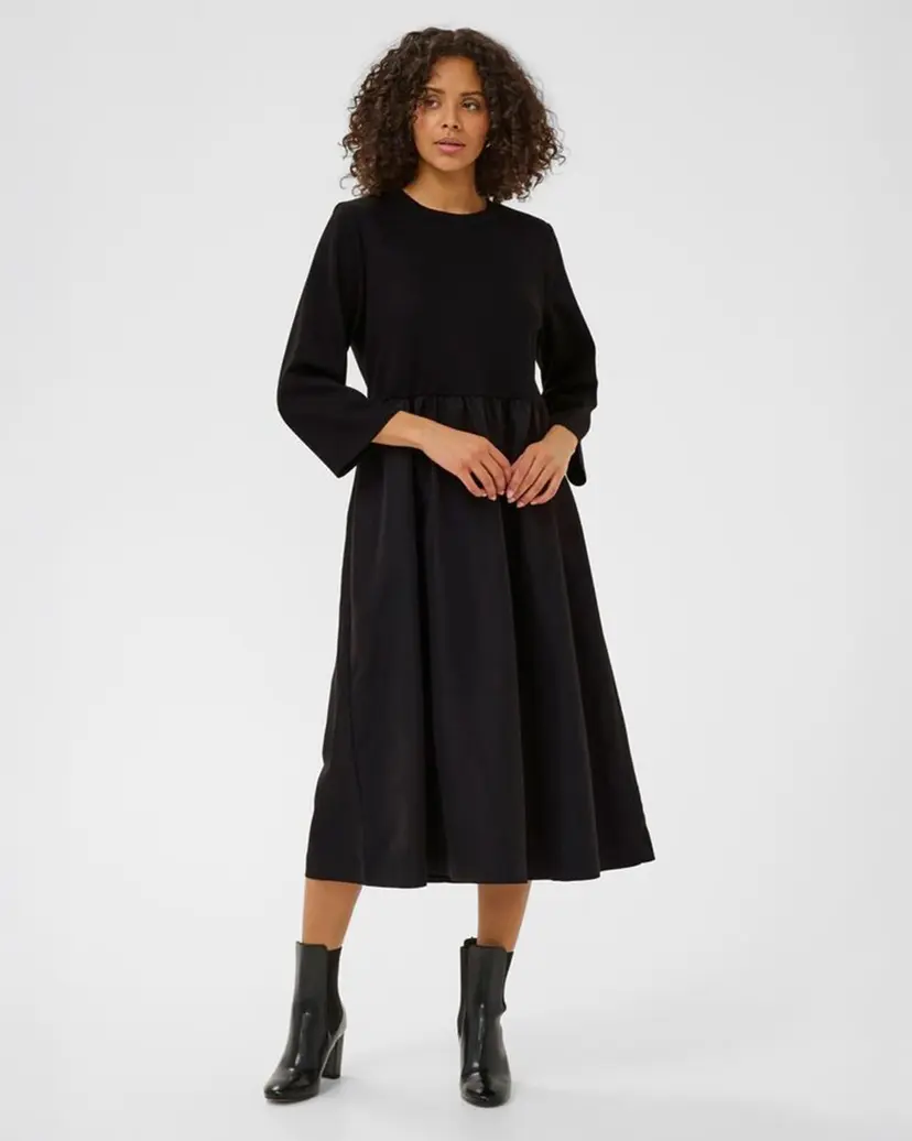 Kaffe Midikjole Rosa - Svart - Str XS