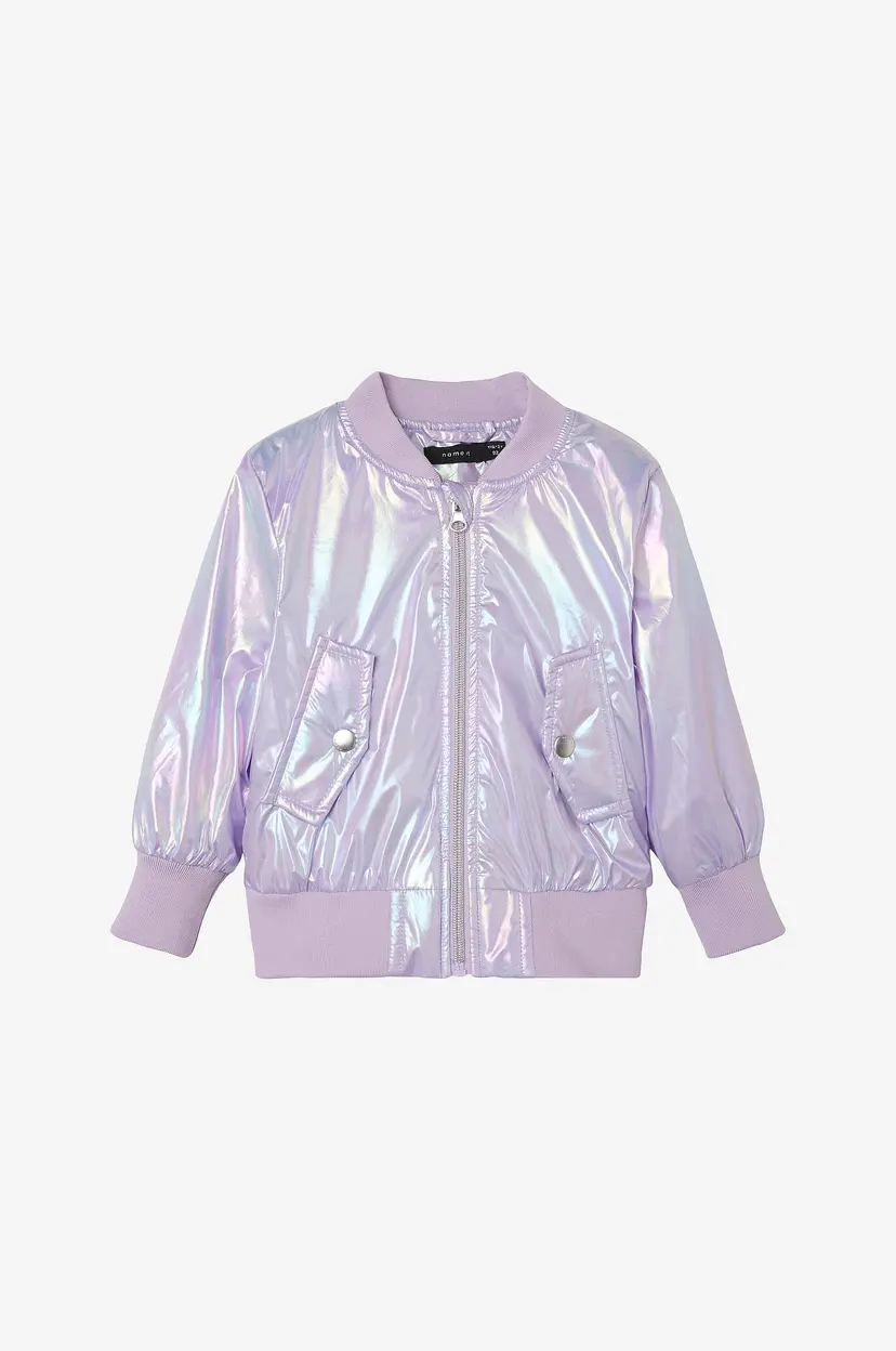 NAME IT Jakke nmfMovie Bomber Jacket Foil - Lilla