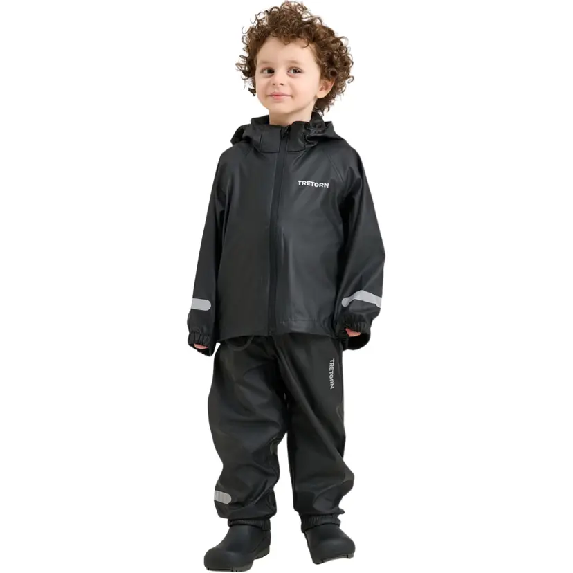 Tretorn Tretorn Kids Packable Rainbreaker Set Black