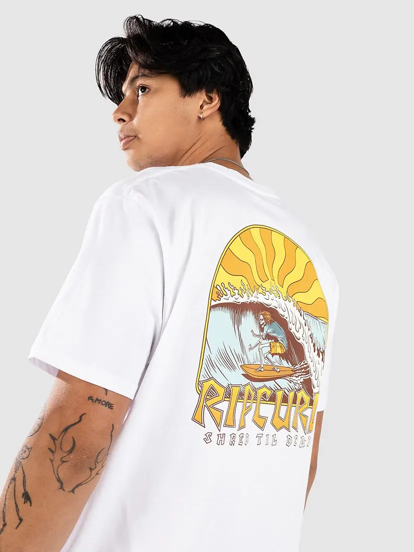 Rip Curl Rip Curl Shred Til T-skjorte hvit