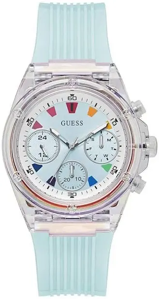 Guess Guess Dameklokke GW0438L8 Athena Grønn/Gummi Ø23 mm