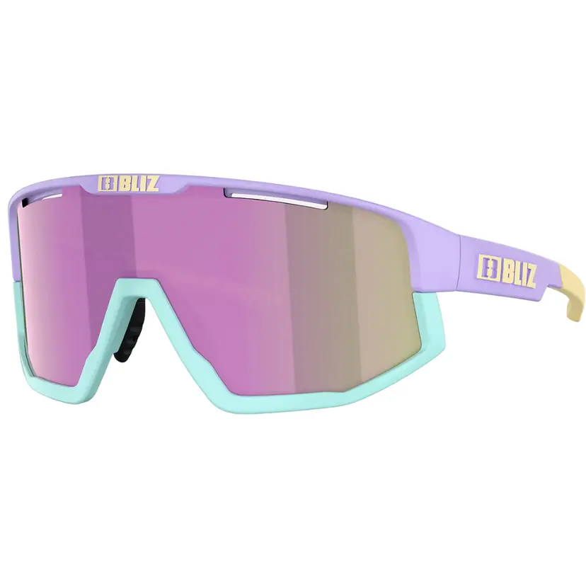 Bliz Bliz Fusion Matt Pastel Purple-Yellow Logo Brown Mirror Pink