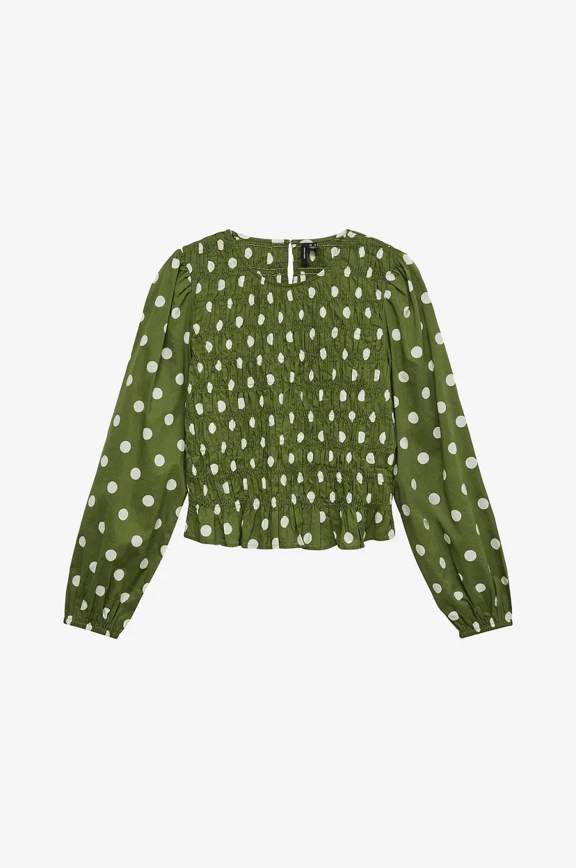 Vero Moda Bluse vmRoxy LS Smock - Grønn