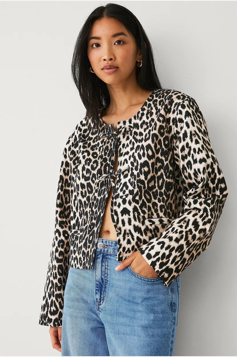 Ellos Collection Jakke med leopardmønster - Svart