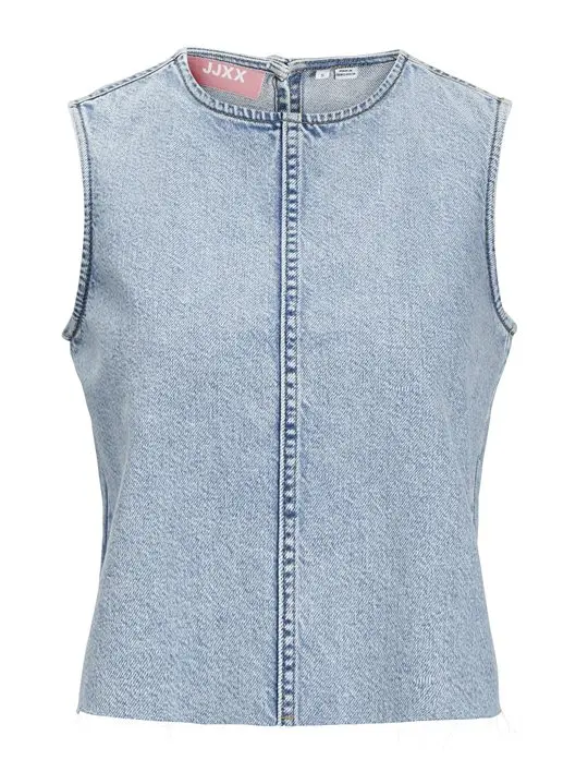 JJXX JJXX - Maggie Cut Off Denim Top - Light Blue Denim
