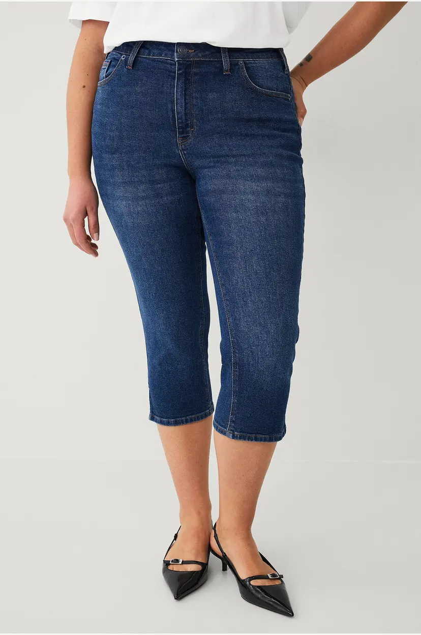 Ellos Plus collection Caprijeans - Blå