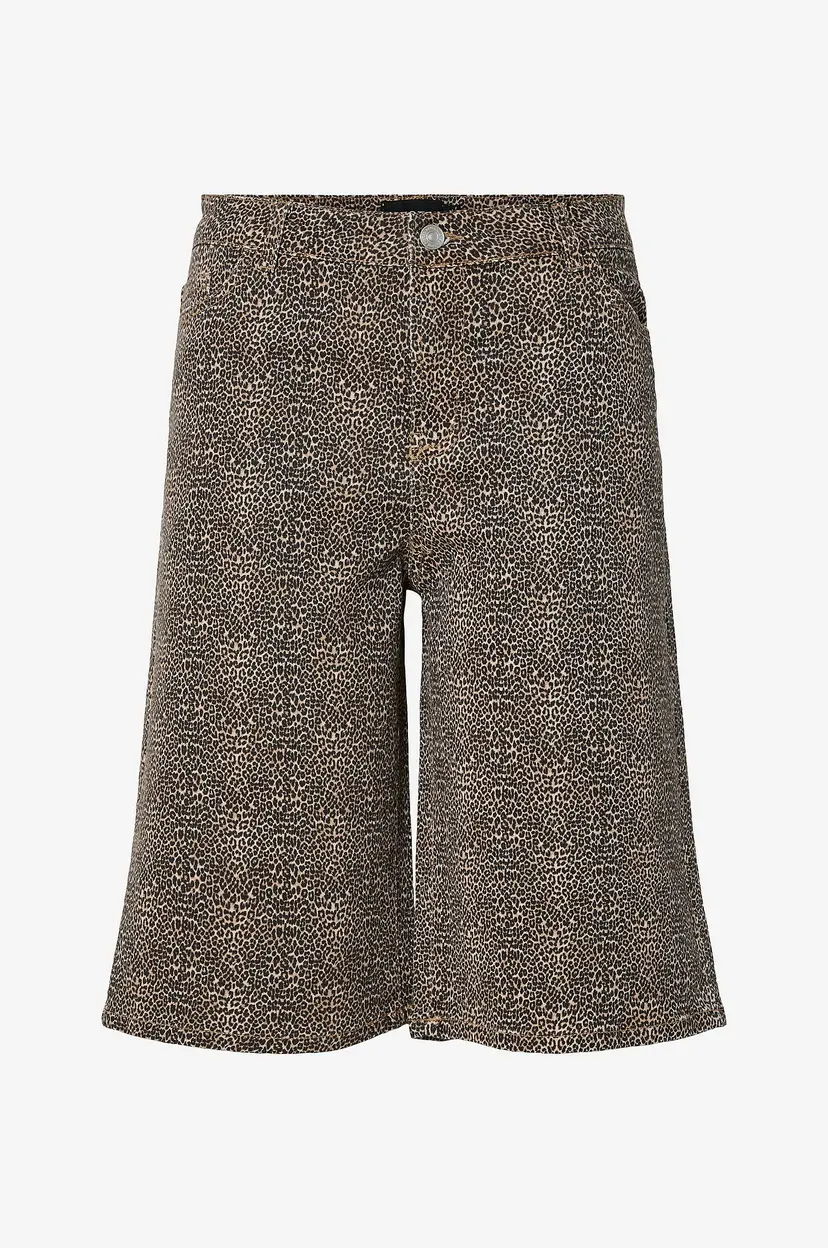 Pieces Jeans-shorts Pcsalume MW Wide Shorts Dnm - Brun