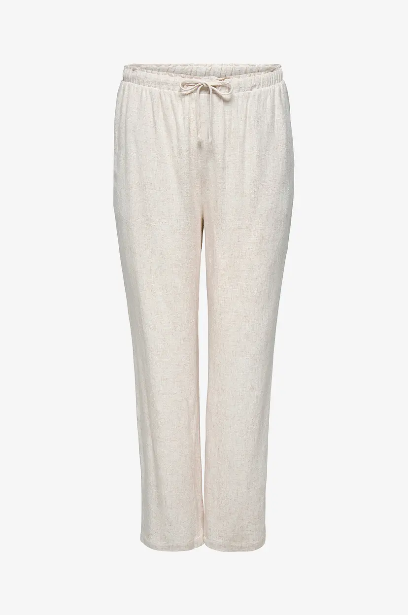 Only Carmakoma Bukser carSiesta HW Pull-up Linen Bl Pnt - Grå