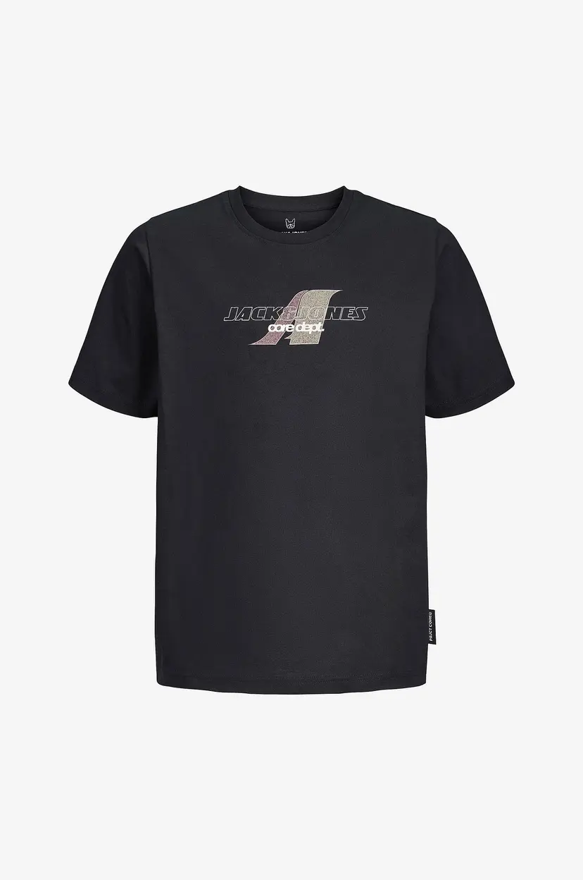 Jack & Jones Junior T-skjorte jcoTier Front Print Tee SS CN SN JN - Svart