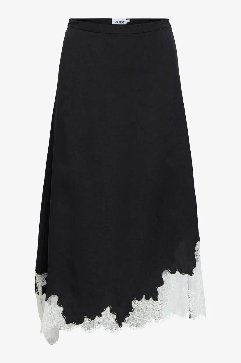 Object Collectors Item Skjørt objDalme MW Long Lace Skirt E AW FA - Svart