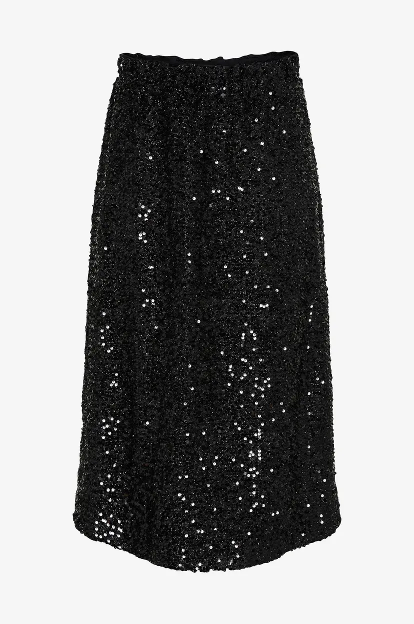 Pieces Skjørt pcSerena Sequin HW Midi Skirt MM - Svart