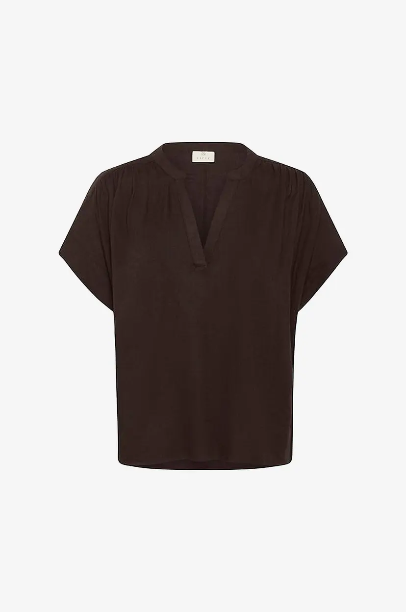 Kaffe Bluse kaMilia Wing SL Blouse - Brun