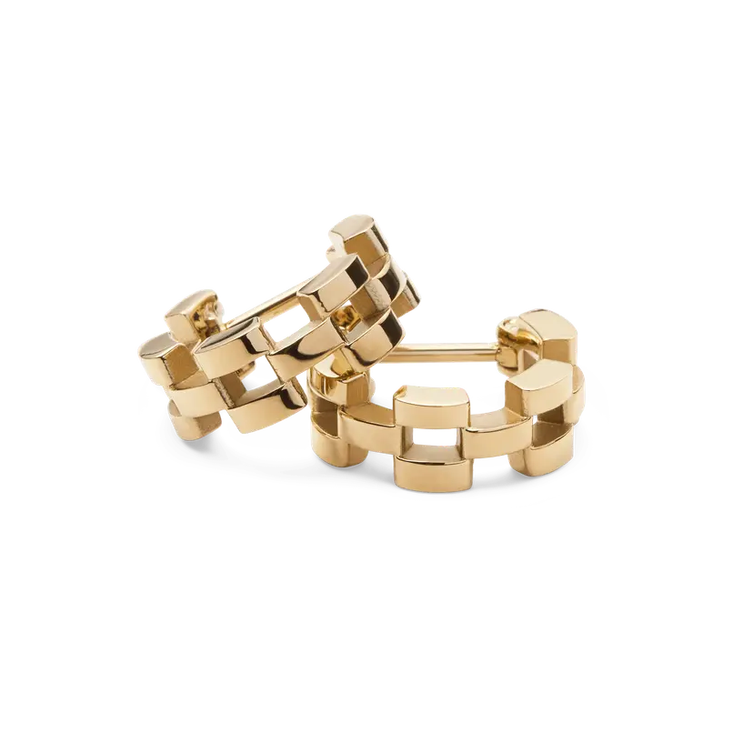 Daniel Wellington Gold Earrings 3-link | DW