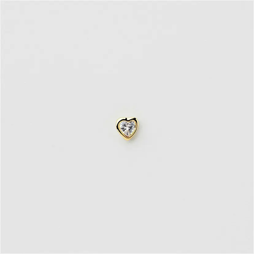 Safira Bezel Heart Piercing