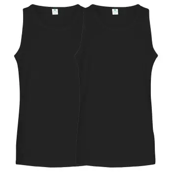 Dovre Dovre 2P Organic Cotton Singlet Svart økologisk bomull Large Herre