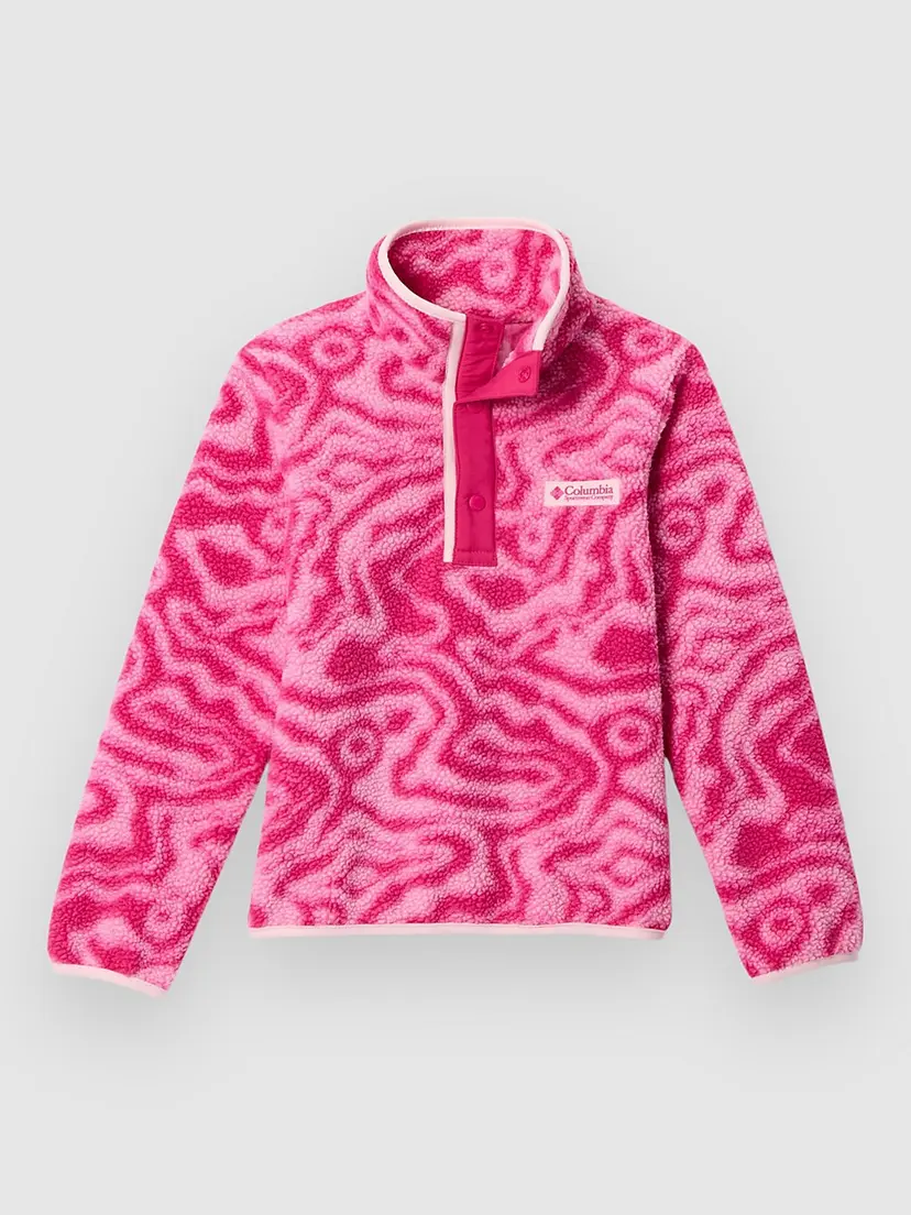 Columbia Columbia Helvetia II Printed Snap Kids Half-Zip Fleecegenser rosa