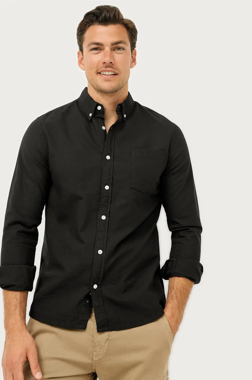 Ellos Collection Skjorte Jake Oxford - Svart