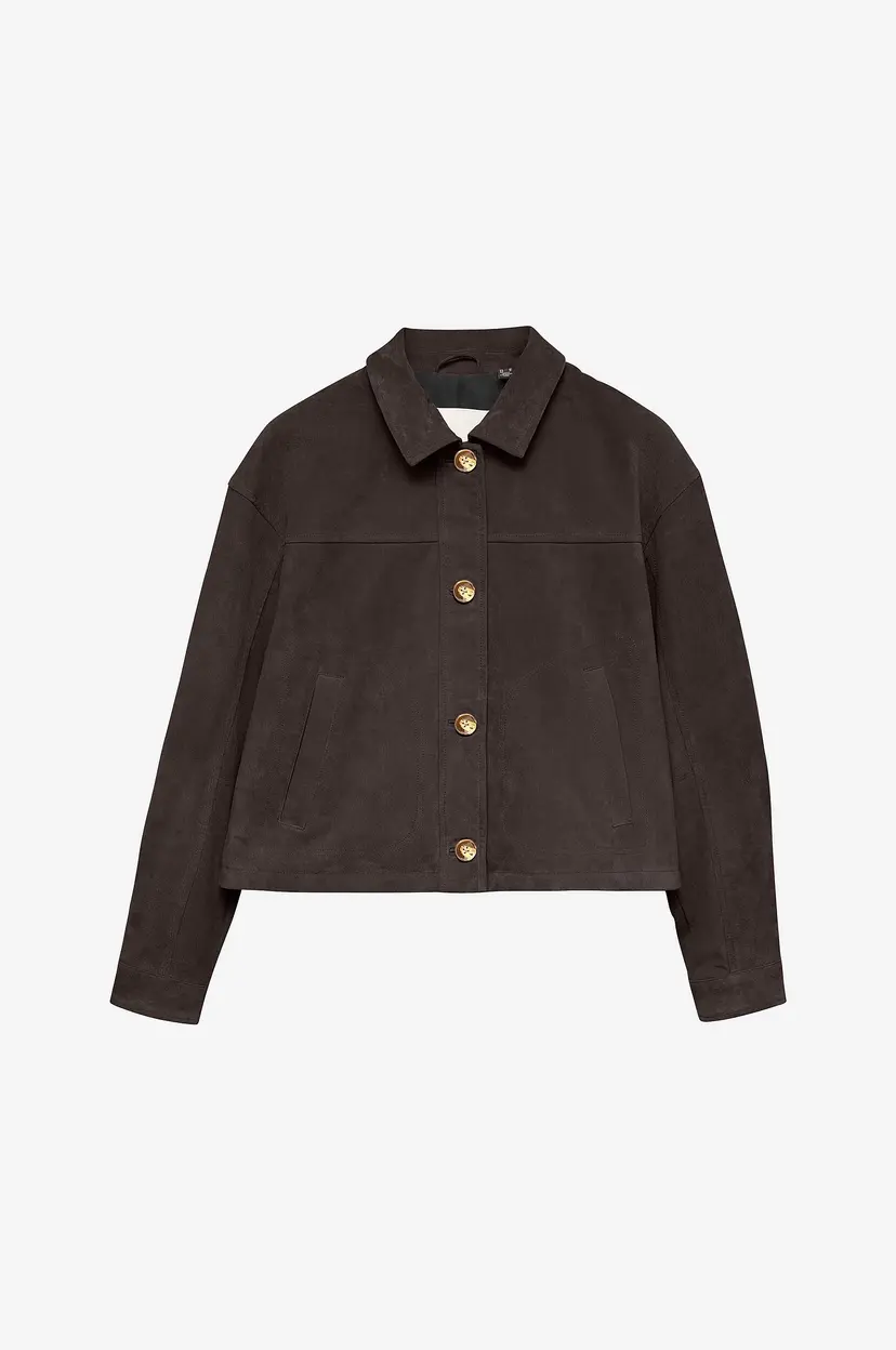 Vero Moda Semsket jakke vmRoycestine Short Suede Jacket - Brun