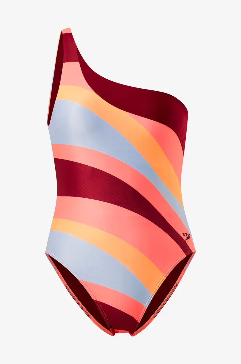 Speedo Badedrakt Womens Printed Asymmetric 1 Piece - Rød