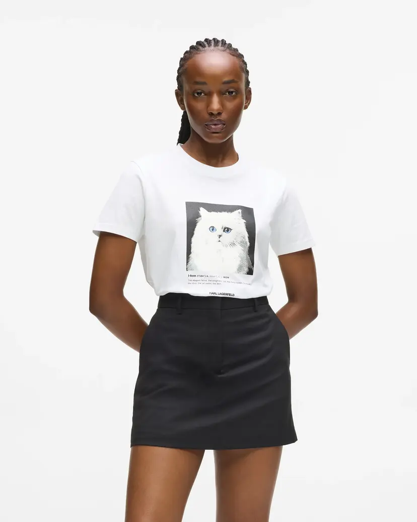 Karl Lagerfeld Karl Lagerfeld Portrait White T-shirt