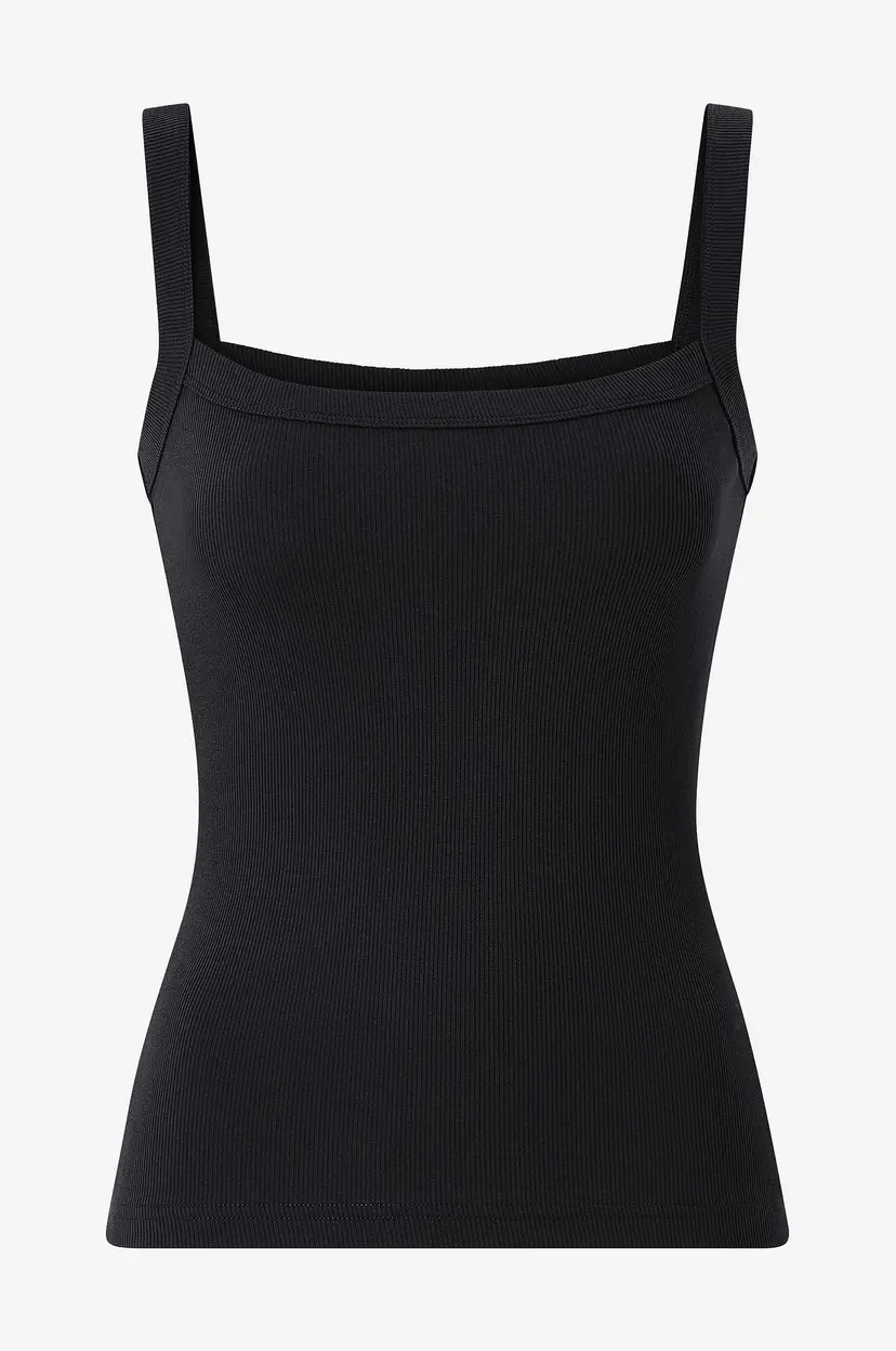 Gina Tricot Singlet Tight Fit Rib Singlet - Svart