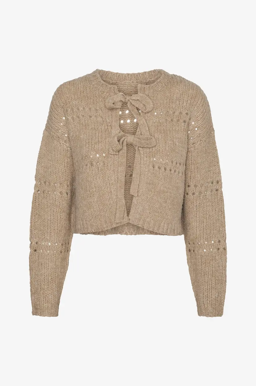 Vero Moda Kardigan vmAdelina LS Short Two Way - Beige