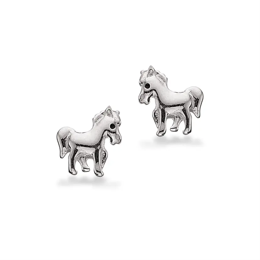 Scrouples Scrouples - Sølv ørestikker med hest - 101132