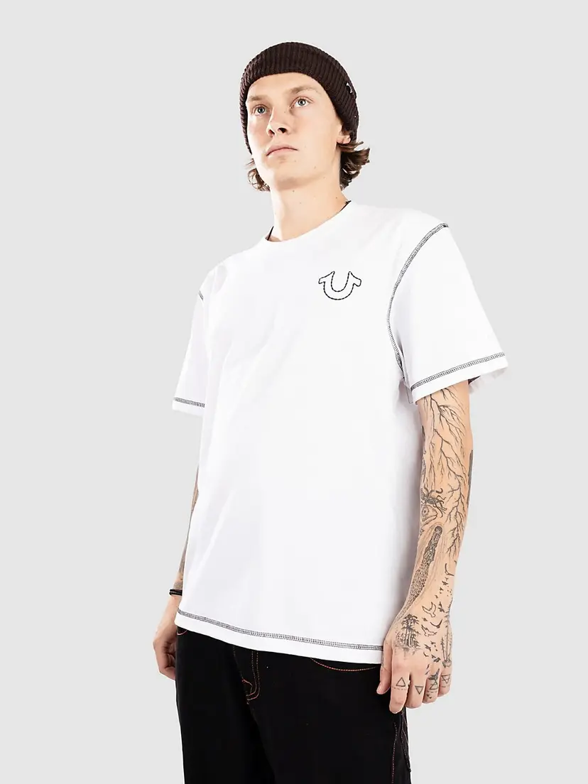 True Religion True Religion Flatlock T-skjorte hvit
