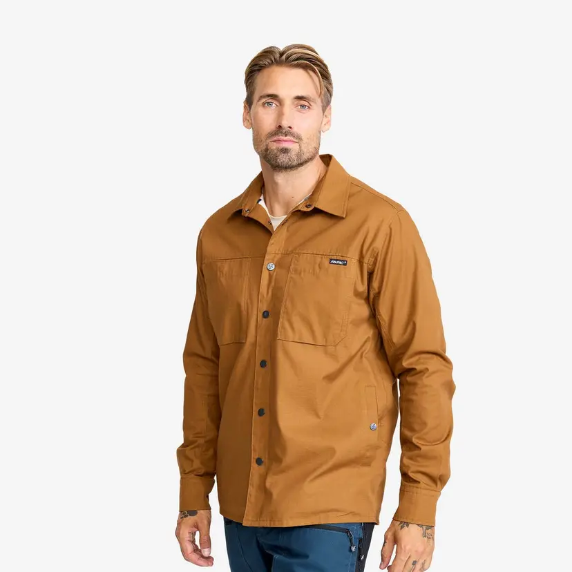 RevolutionRace Outback Fleece Lined Overshirt Herre Rubber