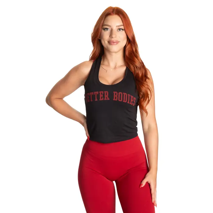 Better Bodies BB Crop Treningssinglet Svart Rød