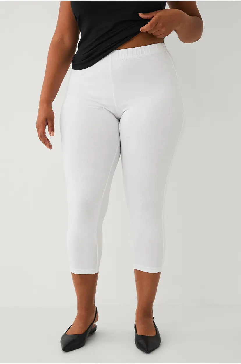 Ellos Plus collection Leggings med en caprilengde - Hvit