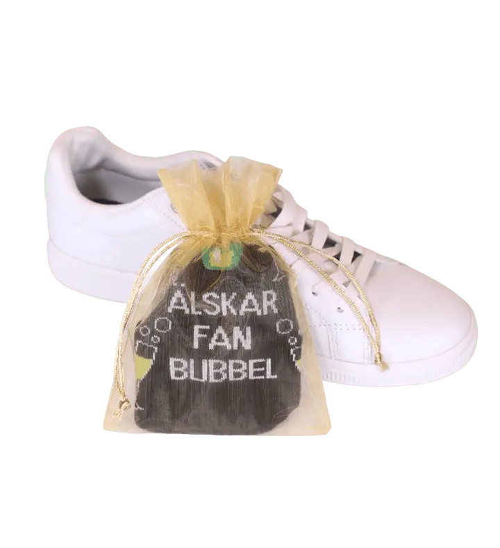 My Angry Socks Gullpose med LOVE DAMN BUBBLE - "41-45 / Gul