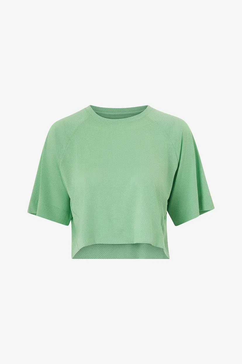 Casall T-skjorte Laser Mesh Crop Tee - Grønn