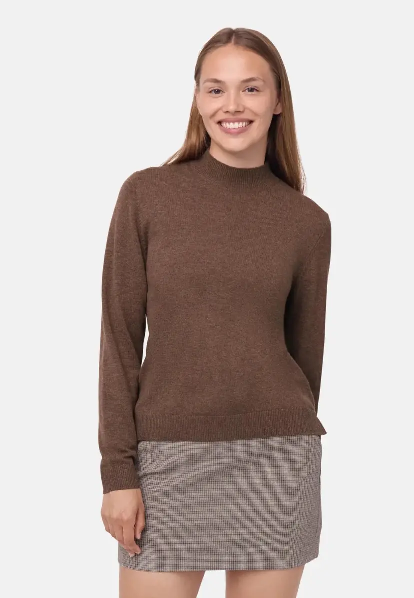DANISH ENDURANCE DANISH ENDURANCE MERINO CASHMERE SWEATER, Brun, S