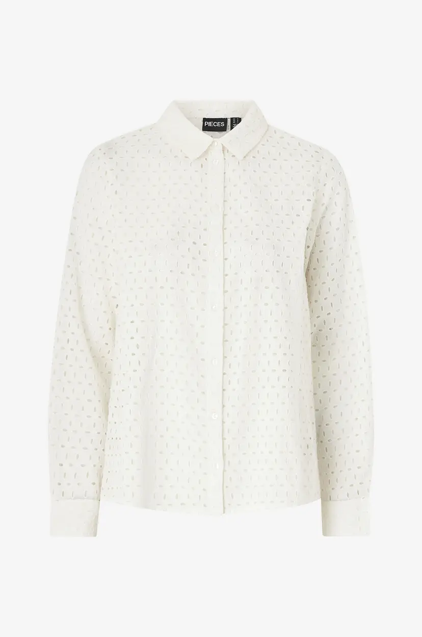 Pieces Skjorte pcAnnika LS Shirt - Hvit