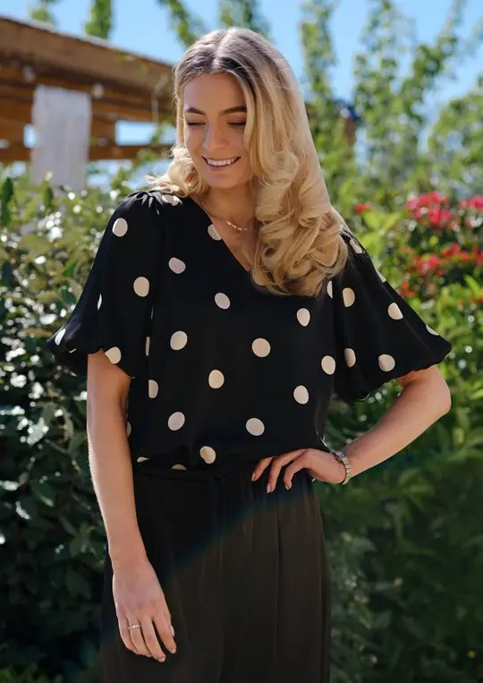 Liberté essentiel Liberté - Dotti Blouse - Black Creme Dot